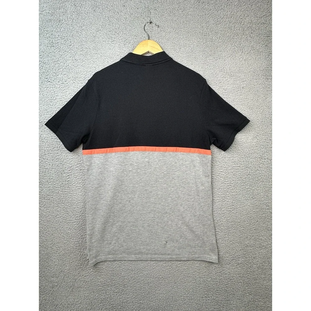 Nike Sportswear NSW Matchup Polo Shirt Mens Black Gray Pique Cotton 886507-010